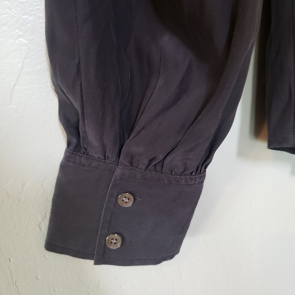 Lucky BLACK Silk Blouse - Picture 3 of 8